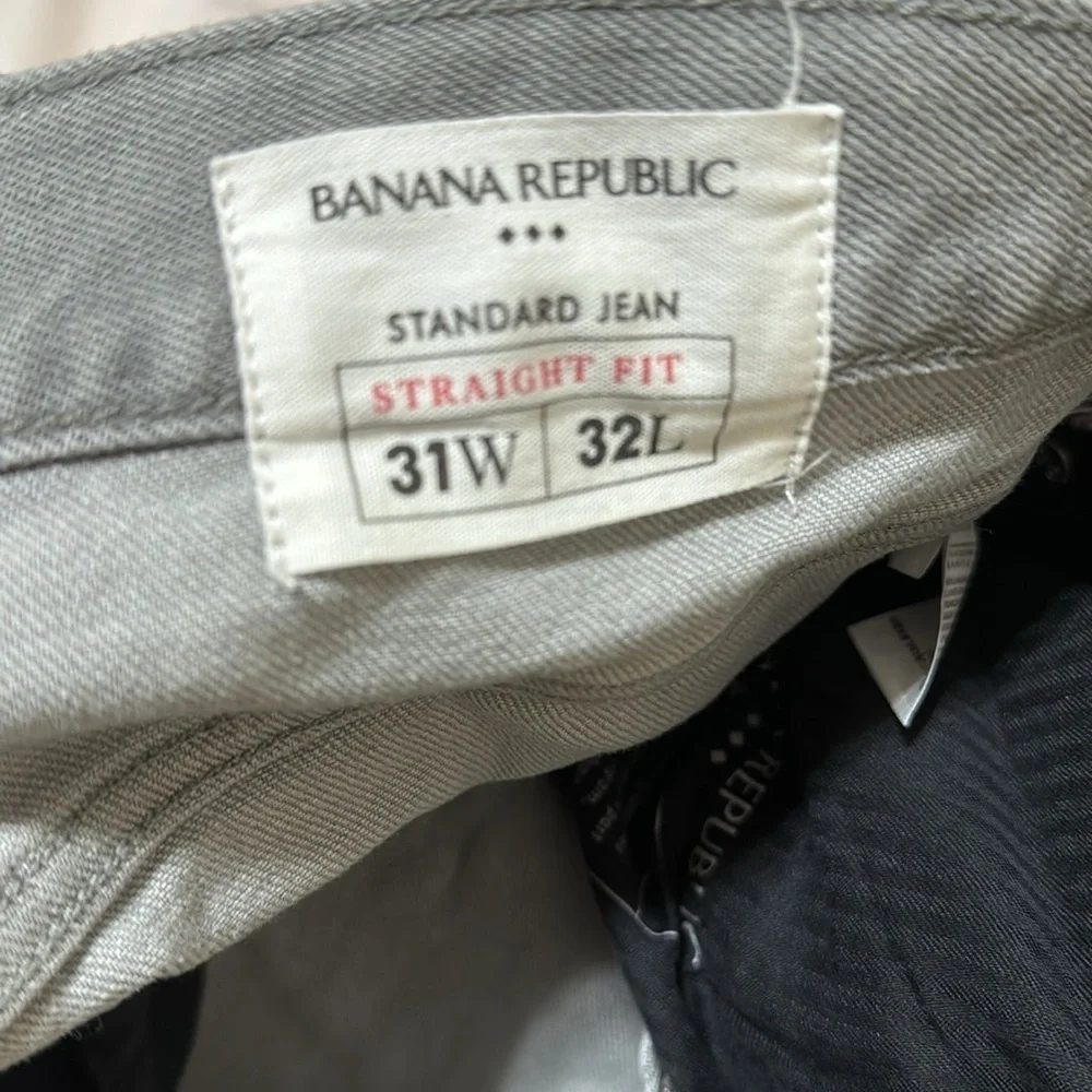 Banana Republic Straight Fit Jeans Mens 31x32 Gray Denim Pants